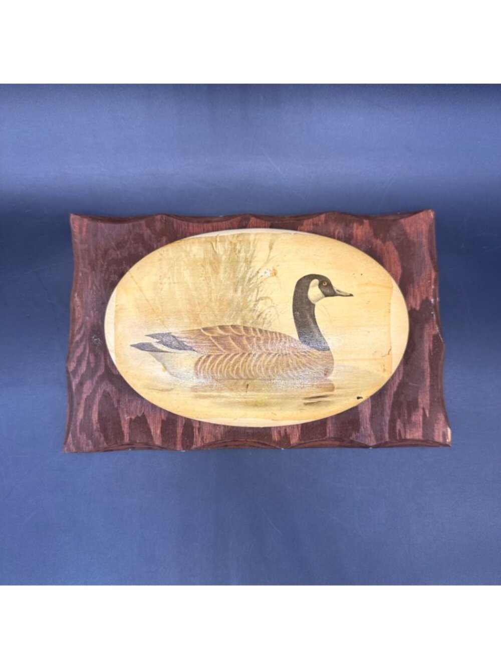 Vintage Canada Goose Duck Wall Hanging Handmade Decoupage Folk Art Plaque Rustic - Picture 2 of 9